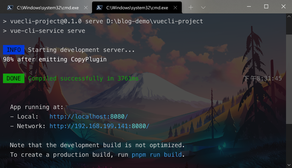 vue serve time spent